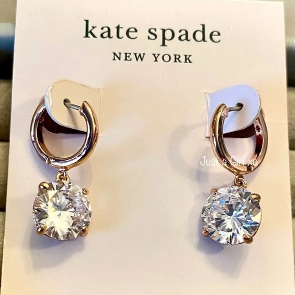 $58 Kate Spade in a flash Huggie hoop rose - Picture 2 of 6